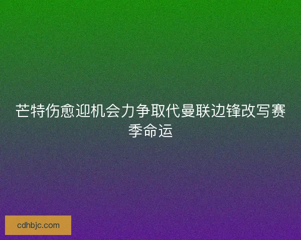 芒特伤愈迎机会力争取代曼联边锋改写赛季命运